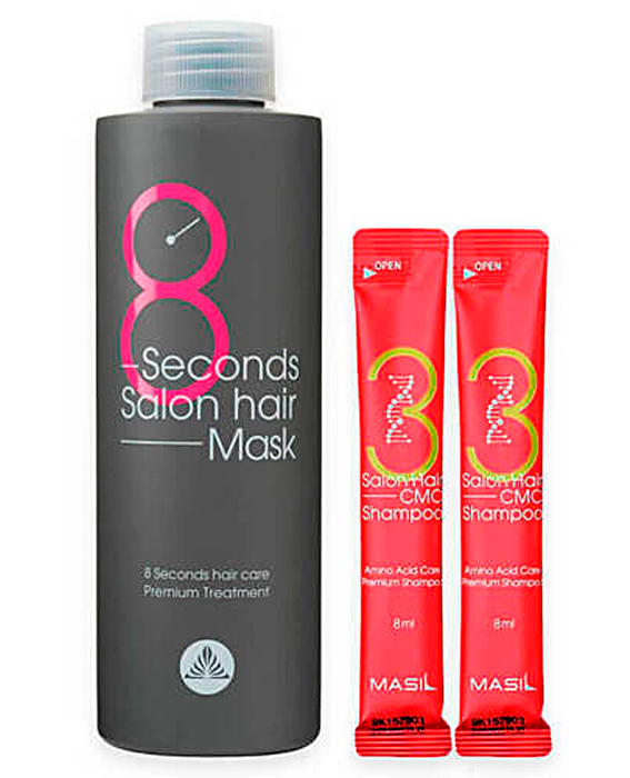 MASIL Набор для быстрого восстановления волос. 8 Seconds salon hair mask special set, 350 мл.+2*8 мл.