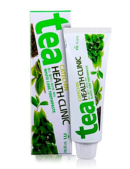 MUKUNGHWA Паста зубная отбеливающая с экстрактом зеленого чая. Tea catechin health clinic, 100 гр.