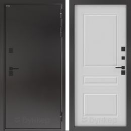 Дверь Входная Бункер BN-10 Тепло Плюс ФЛ-711 Белый Софт, металлическая