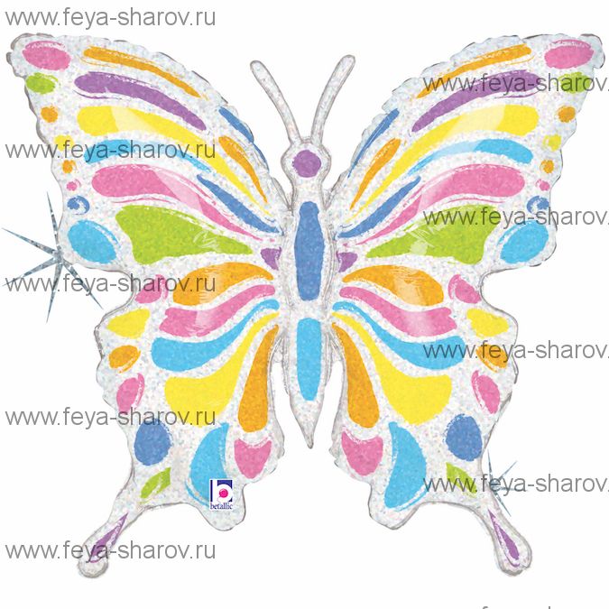 Бабочка сверкающая (голография) 84см