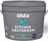 Краска для Кухонь и Ванных Olsta Kitchen & Bathroom 2.7л Латексная, Матовая / Ольста Китчен & Бафрумс