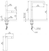 Смеситель для кухонной мойки Cea Design CAR 01 схема 2
