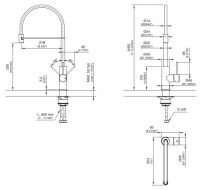 Смеситель для кухонной мойки Cea Design MIL 204 схема 2