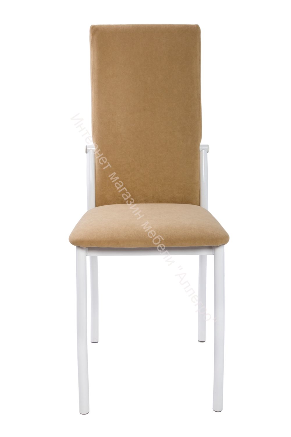 Кухонный стул "B-610" Велюр катания карамель/Металл белый