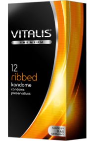 Презервативы Vitalis Ribbed с кольцами, 12 шт.