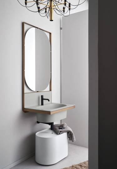 Комплект мебели Cielo Elle Ovale с зеркалом 70х54 схема 4
