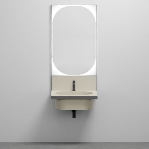 Комплект мебели Cielo Elle Ovale с зеркалом 70х54 схема 1
