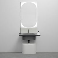 Комплект мебели Cielo Elle Ovale с зеркалом 70х54 схема 6
