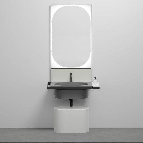 Комплект мебели Cielo Elle Ovale с зеркалом 70х54 схема 6