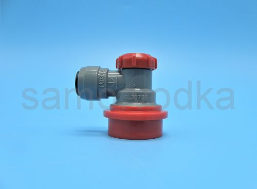 Коннектор газовый (красный) Ball Lock с фитингом Duotight под шланг ?8 мм