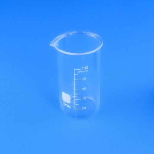 Стакан лабораторный высокий 5drops В-1-100, 100 мл, стекло Boro 3.3, градуированный, 5 шт/упак