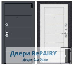 Входная дверь Porta R-3 4/П61 Graphite Pro/Super White R/Лунный камень