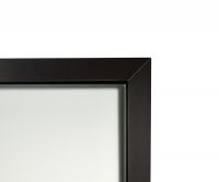 Дверь для хамама и сауны стеклянная Grandis Anodize Diamond Black, сатин, черный профиль