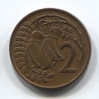 2 цента 1973 Новая Зеландия