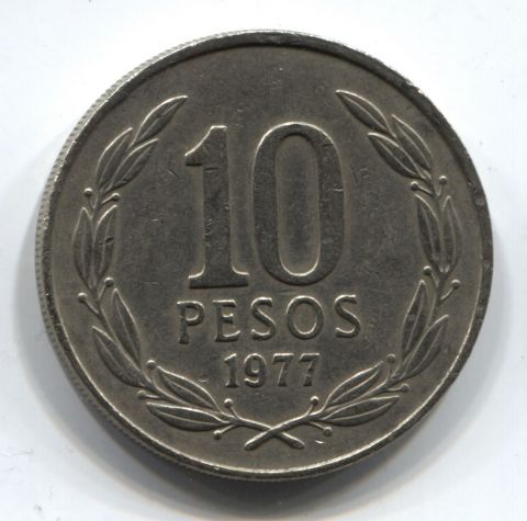 10 песо 1977 Чили