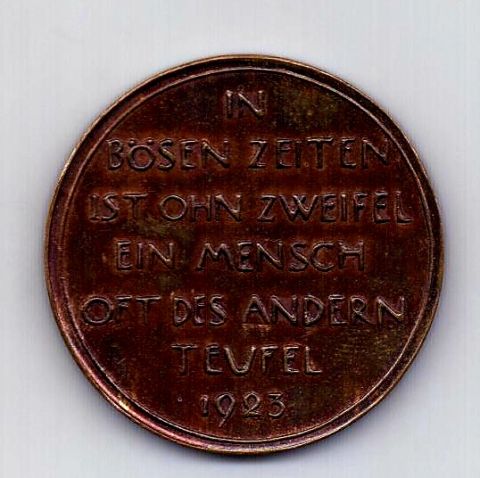 медаль 1923 Германия AUNC