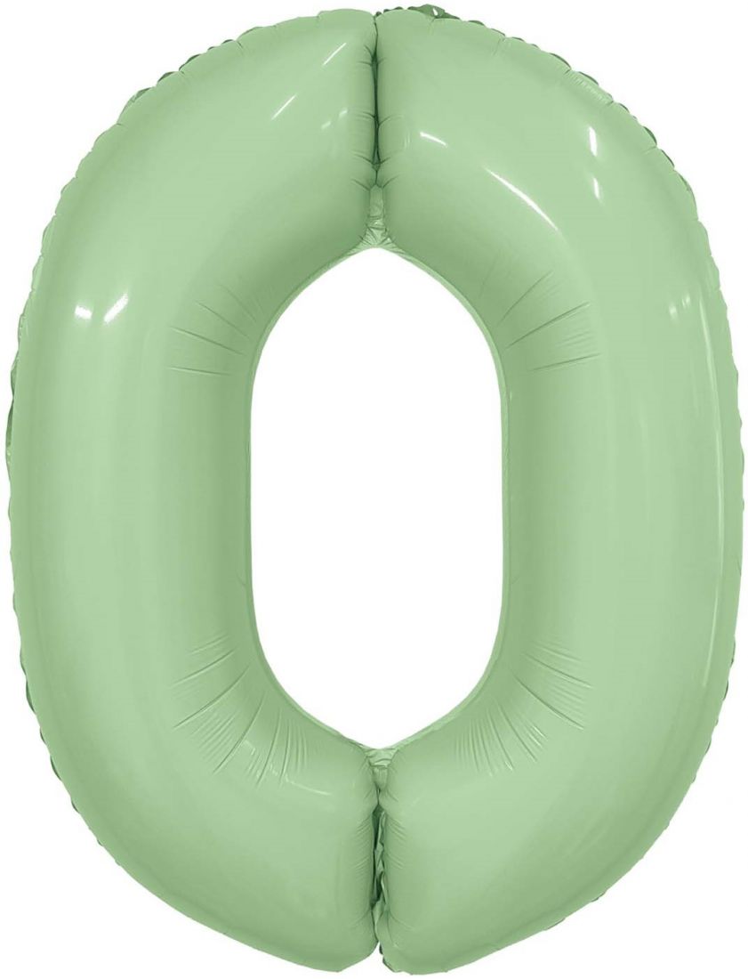 Олива сатин цифра - большой фигурный фольгированный шар с гелием