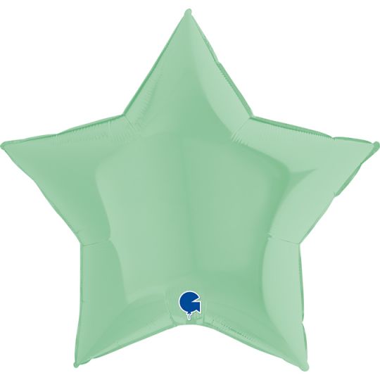 Звезда Нежная мята шар фольгированный с гелием