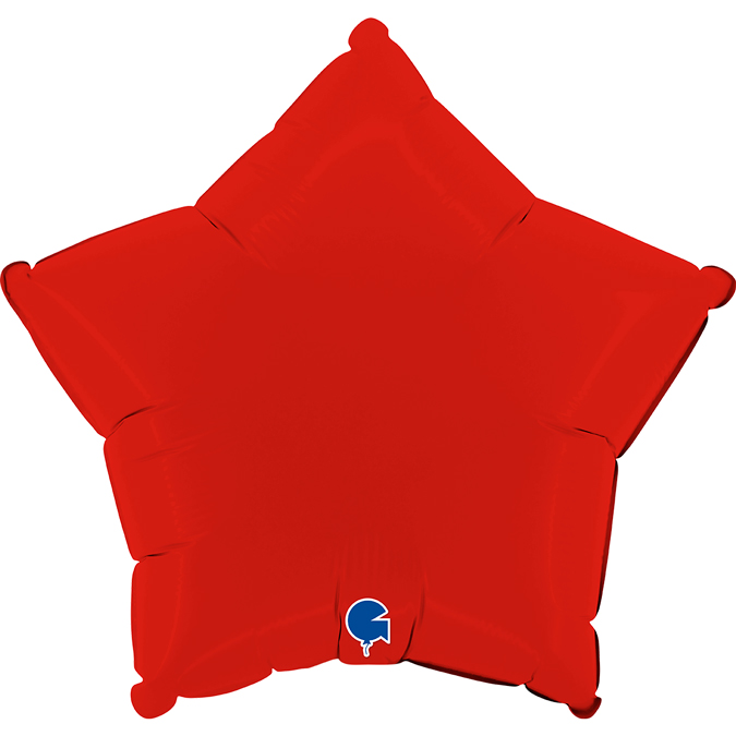 Звезда красная (осень) шар фольгированный с гелием