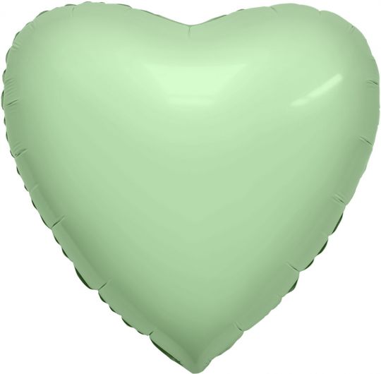 Сердце олива шар фольгированный с гелием