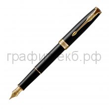 Ручка перьевая Parker Sonnet Core LagBlack GT черный лак нерж./позол. F539 1931494