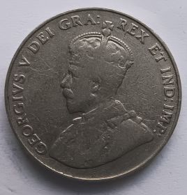 Король Георг V 5 центов Канада 1924