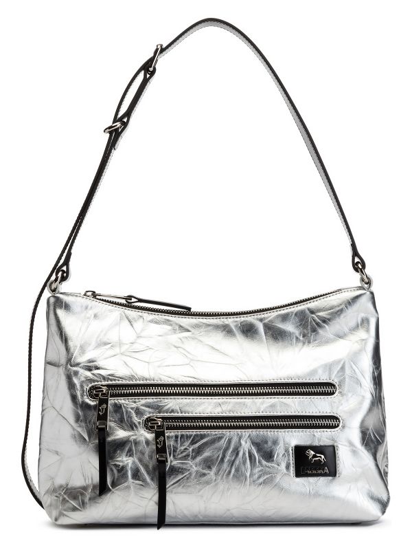 Женская кожаная сумка Labbra LZ-70162 silver/black