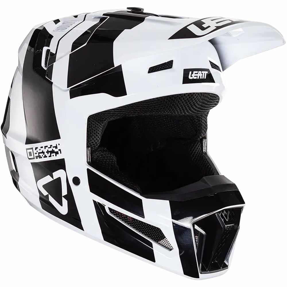 Leatt Moto 3.5 Junior V24 Black/white (2024) детский шлем внедорожный