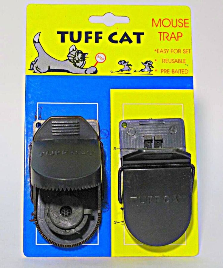 025 Мышеловка черная, пластмассовая маленькая Цена за 2шт - "TUFF CAT"