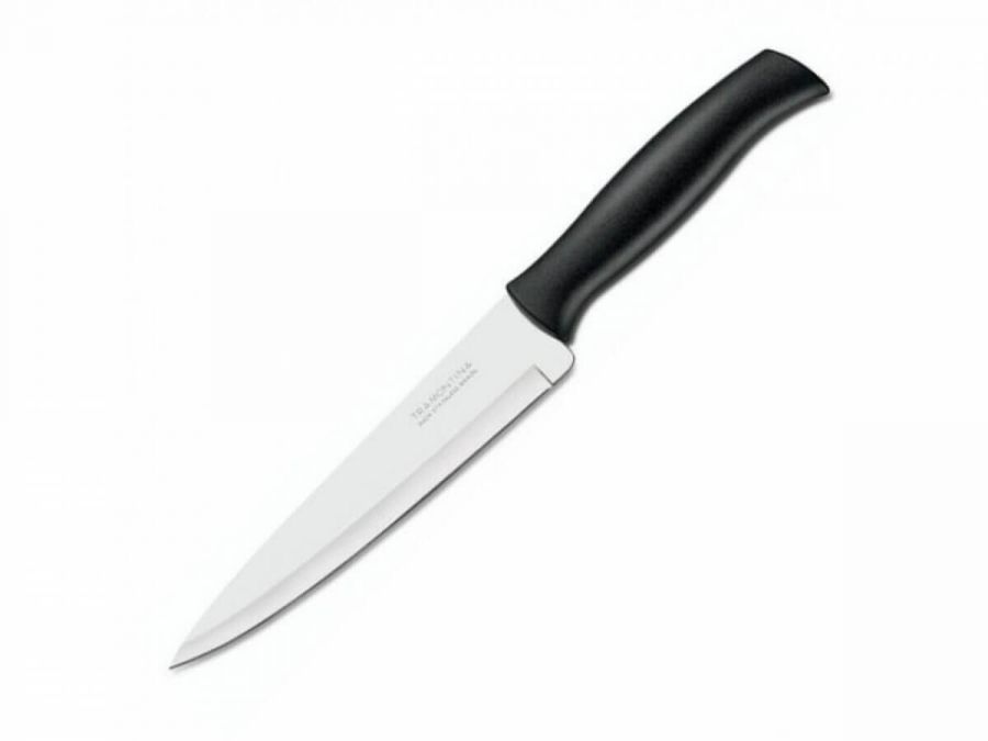 045 Нож кухонный с черной ручкой - 28см., "Luxury", арт: SN06