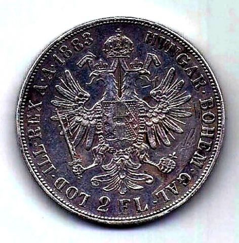 2 флорина 1883 Австрия XF