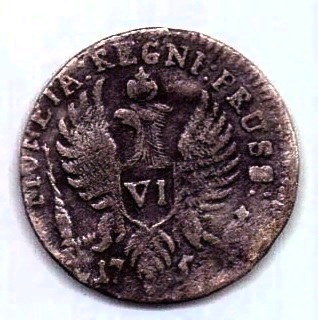 6 грошей 1759 Елизавета I Для Пруссии R