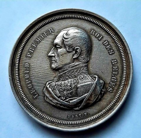 медаль 1865 Бельгия Леопольд I Редкость AUNC
