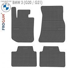 Коврики BMW 3 (G20 / G21) от 2019 -  в салон резиновые Frogum (Польша) - 4 шт.