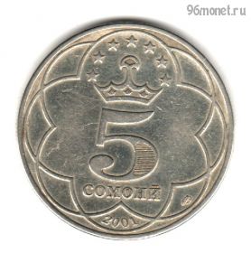 Таджикистан 5 сомони 2001