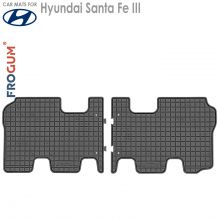 Коврики Hyundai Santa Fe III от 2012 - 2018 3-й ряд в салон резиновые Frogum (Польша) - 2 шт.