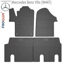 Коврики Mercedes Benz Vito (W447) от 2014 -  в салон резиновые Frogum (Польша) - 4 шт.