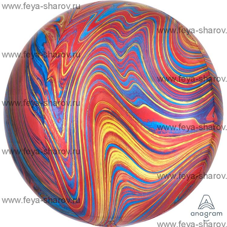 Сфера 3D Мрамор Colorful 16" (40 см) Anagram
