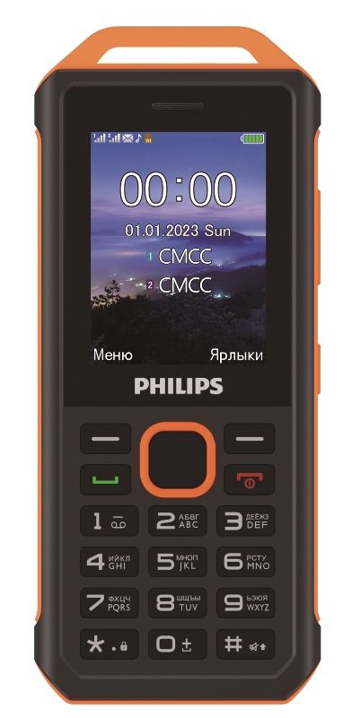 Сотовый телефон Philips Xenium E2317, жёлтый/чёрный