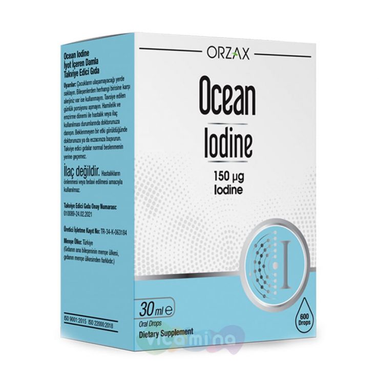 Orzax Йод жидкий (йодид калия) OCEAN IODINE 150 мкг, 30 мл