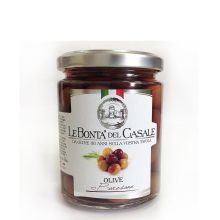 Оливки  чёрные Le Bonta del Casale Барезана - 280 г (Италия)