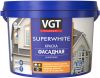 Краска Фасадная VGT SuperWhite 6кг Супербелая, Акриловая под Колеровку / ВГТ Супер Вайт
