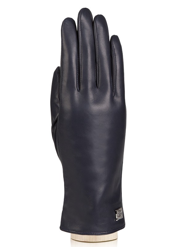 Фиолетовые женские перчатки из кожи 100% ш IS990 d.violet ELEGANZZA