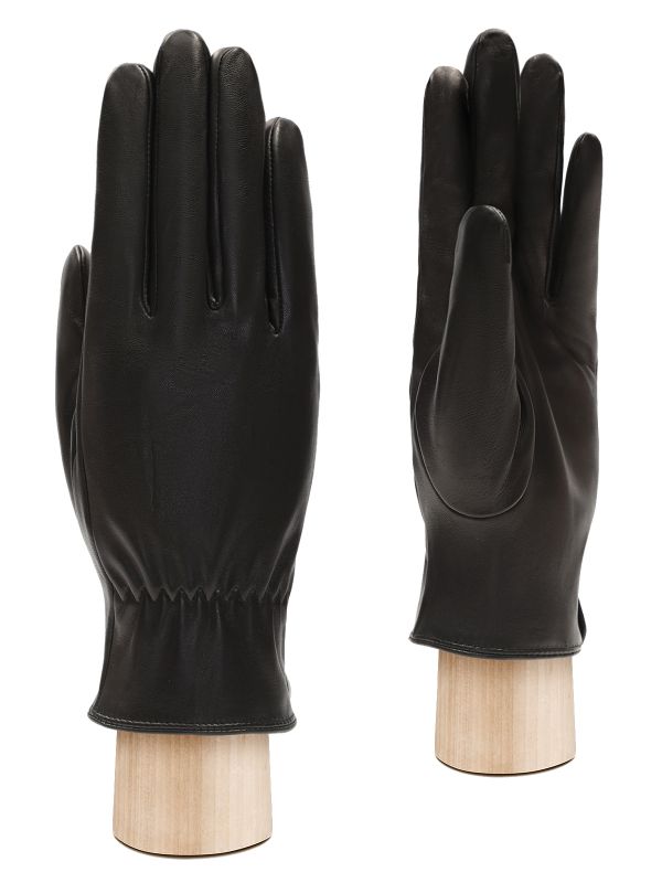 Мужские осенние перчатки 100% ш IS8640 black ELEGANZZA