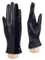 Перчатки женские ш+каш. IS00158 black/porto ELEGANZZA