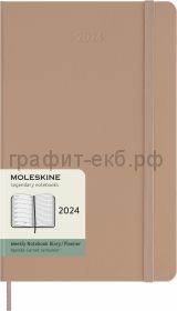 Книжка зап.Moleskine Large Classic еженедельник песочный WKNT DHP2612WN3Y24