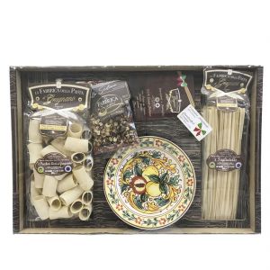 Подарочный набор Сорренто Плюс Piatto Fondo Sorrento Amalfi Pasta & Cond с тарелкой 21 см - Италия