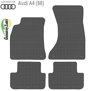 Коврики резиновые Audi A4 (B8) в салон - арт 212958 Doma/ Gumarny Zubri