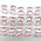 фото бусины мишка цвет 27 прозрачный розовый