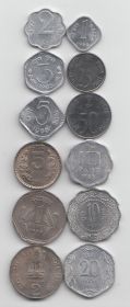 Индия Набор 12 монет UNC